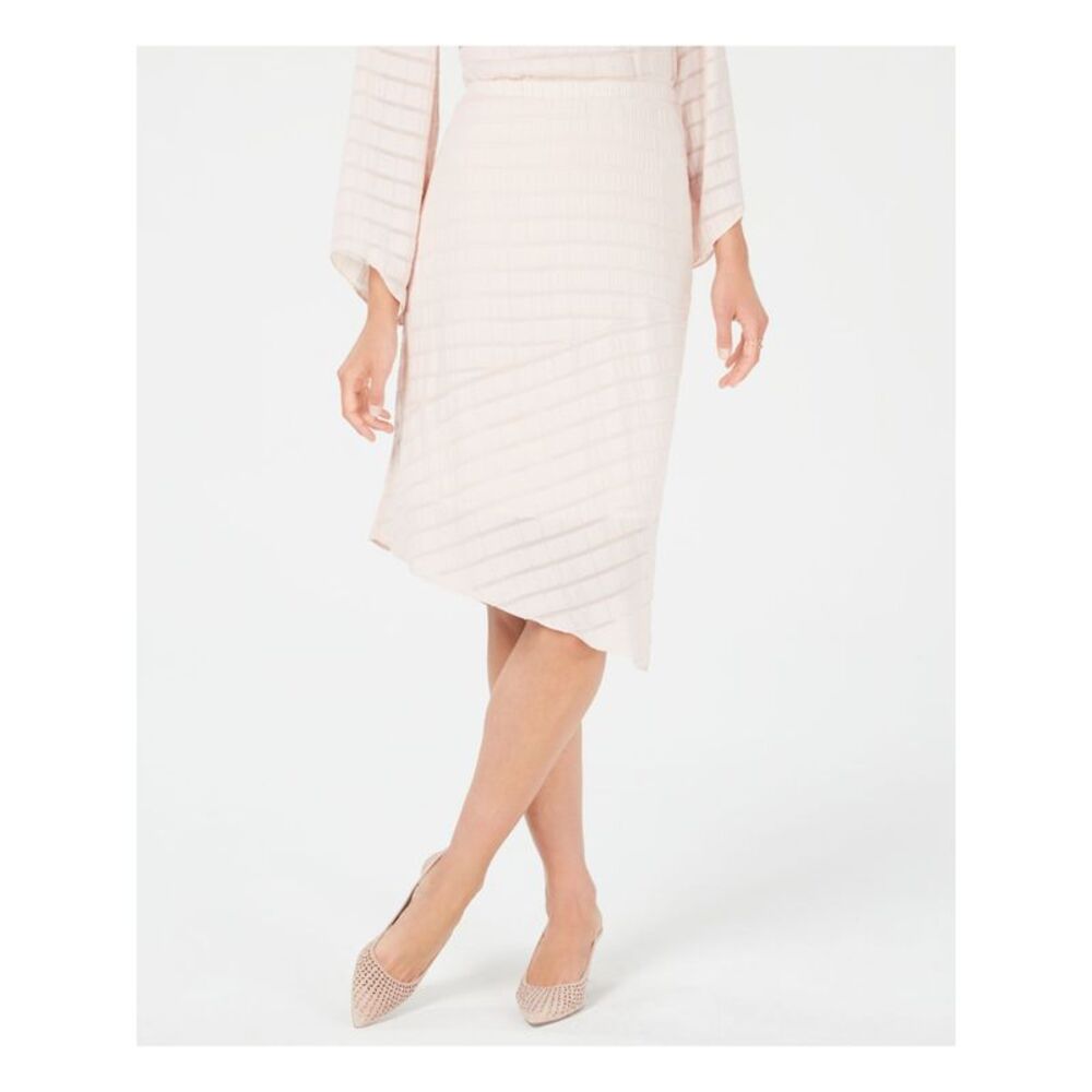 ALFANI Womens Pink Midi Skirt Size: 12
